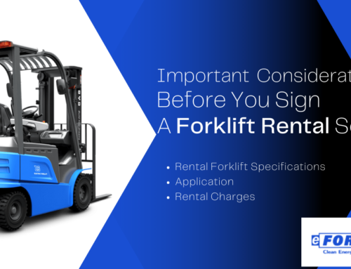 Important Considerations Before You Sign A Forklift Rental Service